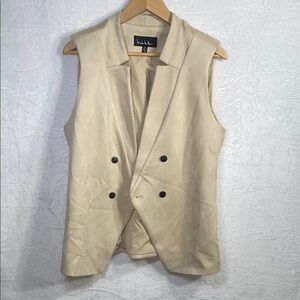 Nicole Miller Cream Blazer Vest